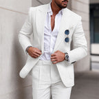 Derek - Men's Tailored Linen Blazer and Trouser Suit Set