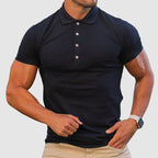 Dustin - Men's Classic Button Collared Polo T-Shirt