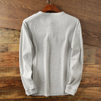Eitan - Men's Long Sleeve Waffle Knit Henley Shirt