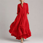 Elena - Women's Flowing Tiered Maxi Dress