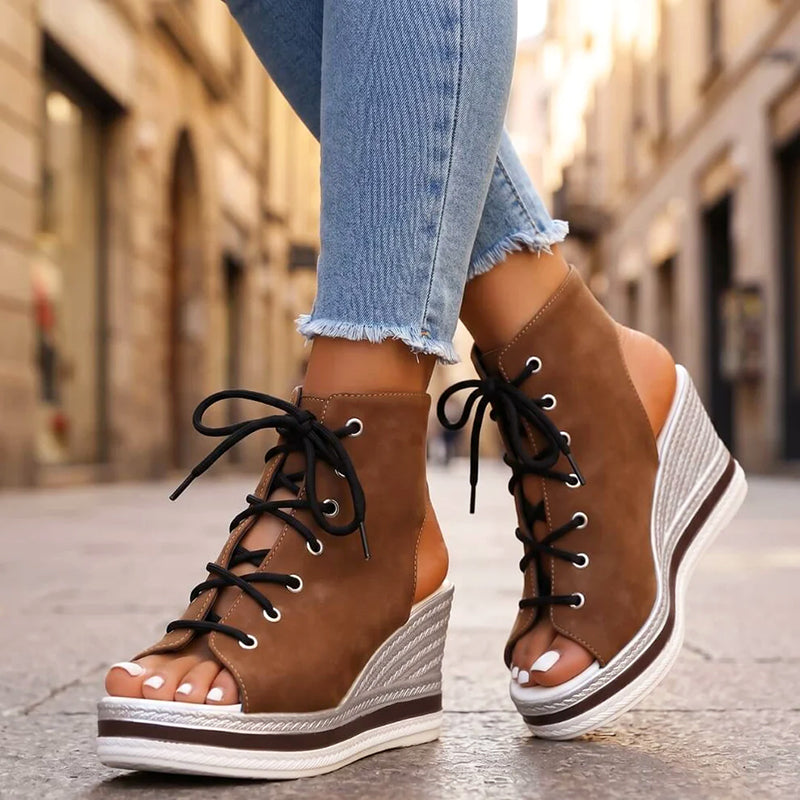 Emerie - Women’s Lace-Up Wedge Sandals