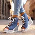Emerie - Women’s Lace-Up Wedge Sandals