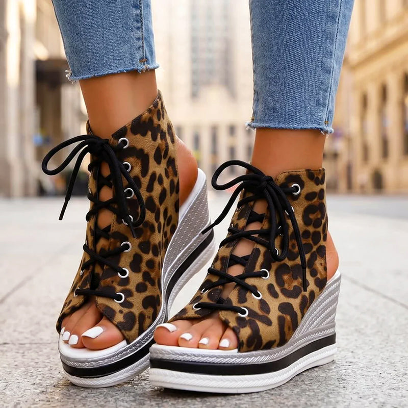 Emerie - Women’s Lace-Up Wedge Sandals