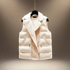 Emery - Women's 3-Piece Cable Knit Sweater, Pants & Puffer Vest Set