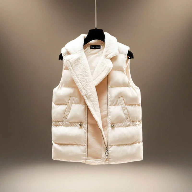 Emery - Women's 3-Piece Cable Knit Sweater, Pants & Puffer Vest Set