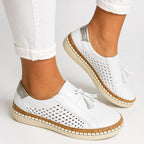 Emily - Women's Perforated Slip-On Tassel Shoes