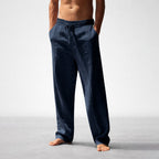 Ethan - Straight Leg Pants with Elastic Waistband