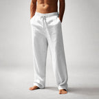 Ethan - Straight Leg Pants with Elastic Waistband