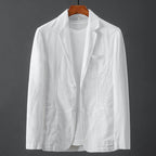 Ethan - Men's Linen Casual Patch Pocket Blazer