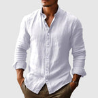 Ethan - Men's Stand Collar Long Sleeve Shirt