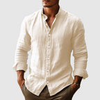 Ethan - Men's Stand Collar Long Sleeve Shirt