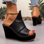 Everlee - Women’s Textured Wedge Mule Sandals