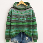 Evory - Women's Knit Patterned Hoodie 2
