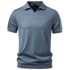 Ewan - Men's Minimal Collar Polo Shirt