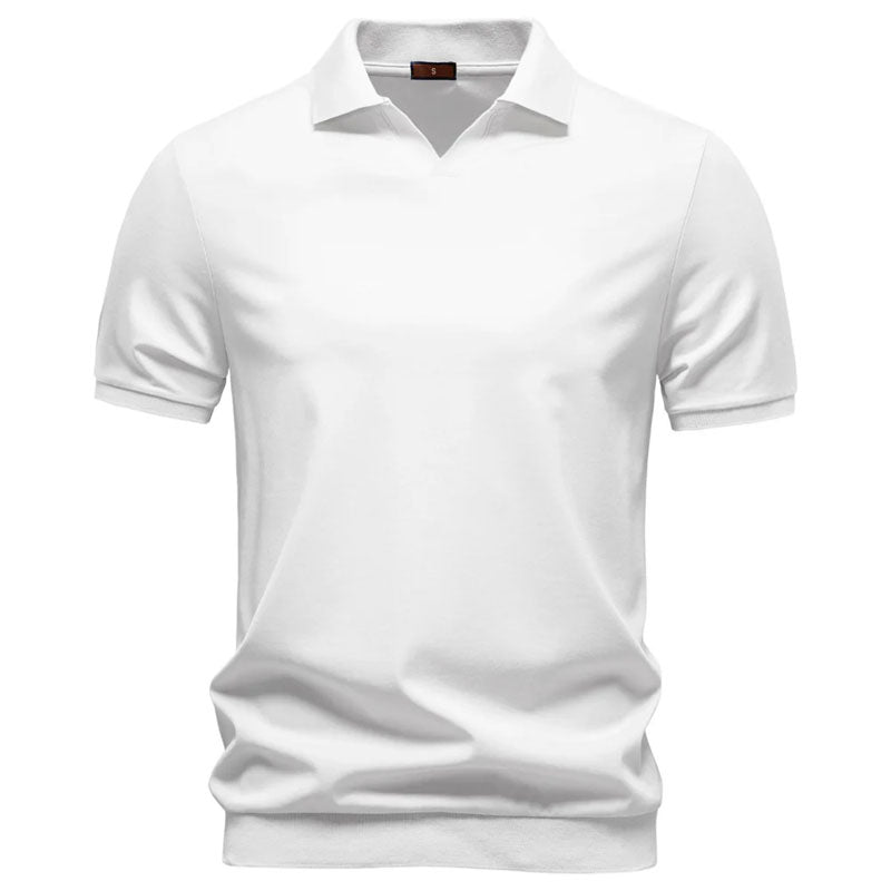 Ewan - Men's Minimal Collar Polo Shirt