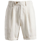 Finley - Men's Rolled Hem Tailored Linen Shorts