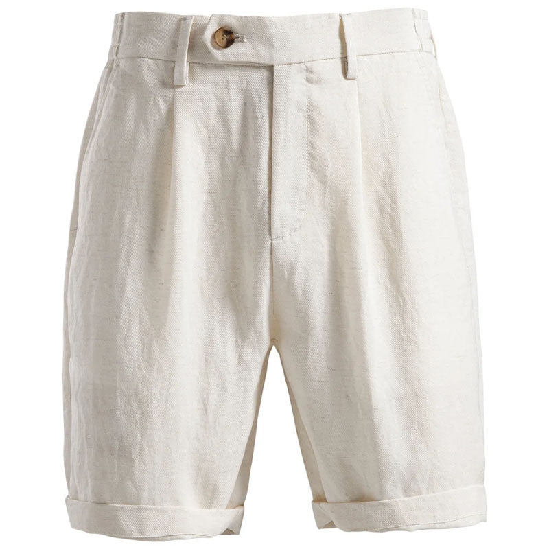 Finley - Men's Rolled Hem Tailored Linen Shorts