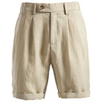 Finley - Men's Rolled Hem Tailored Linen Shorts