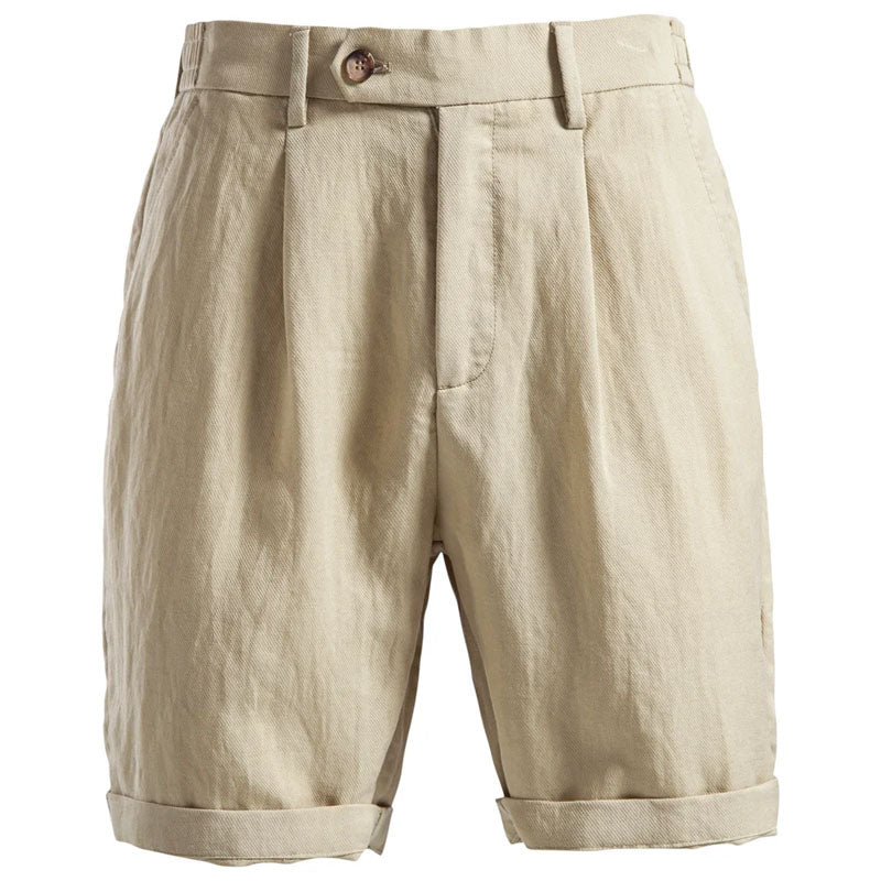 Finley - Men's Rolled Hem Tailored Linen Shorts