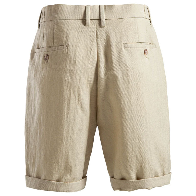 Finley - Men's Rolled Hem Tailored Linen Shorts