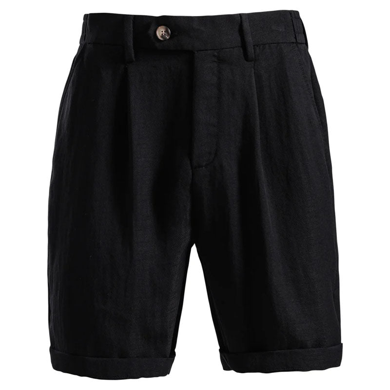 Finley - Men's Rolled Hem Tailored Linen Shorts