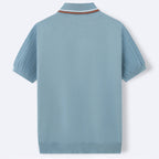 Garrett - Men's Smart Casual Textured Short Sleeve Polo Shirt