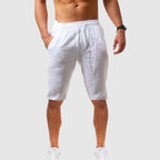 Gavin - Men's Linen Elastic Waist Drawstring Shorts