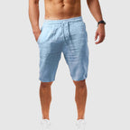 Gavin - Men's Linen Elastic Waist Drawstring Shorts