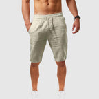 Gavin - Men's Linen Elastic Waist Drawstring Shorts