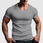 Gavin - Men's Striped V-Neck T-Shirt
