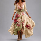 Gillian - Women's Bohemian Floral Flow Maxi Dress