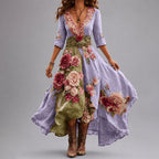 Gillian - Women's Bohemian Floral Flow Maxi Dress