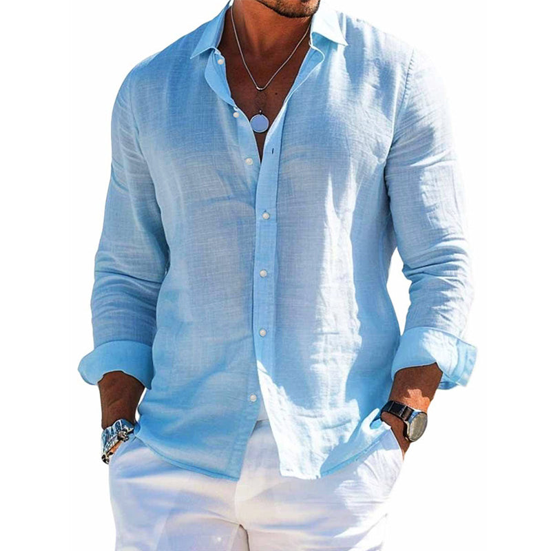 Grant - Men's Classic Collared Long Sleeve Shirt