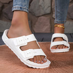 Haisley - Women's Double Buckle Slide Sandals