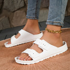 Haisley - Women's Double Buckle Slide Sandals