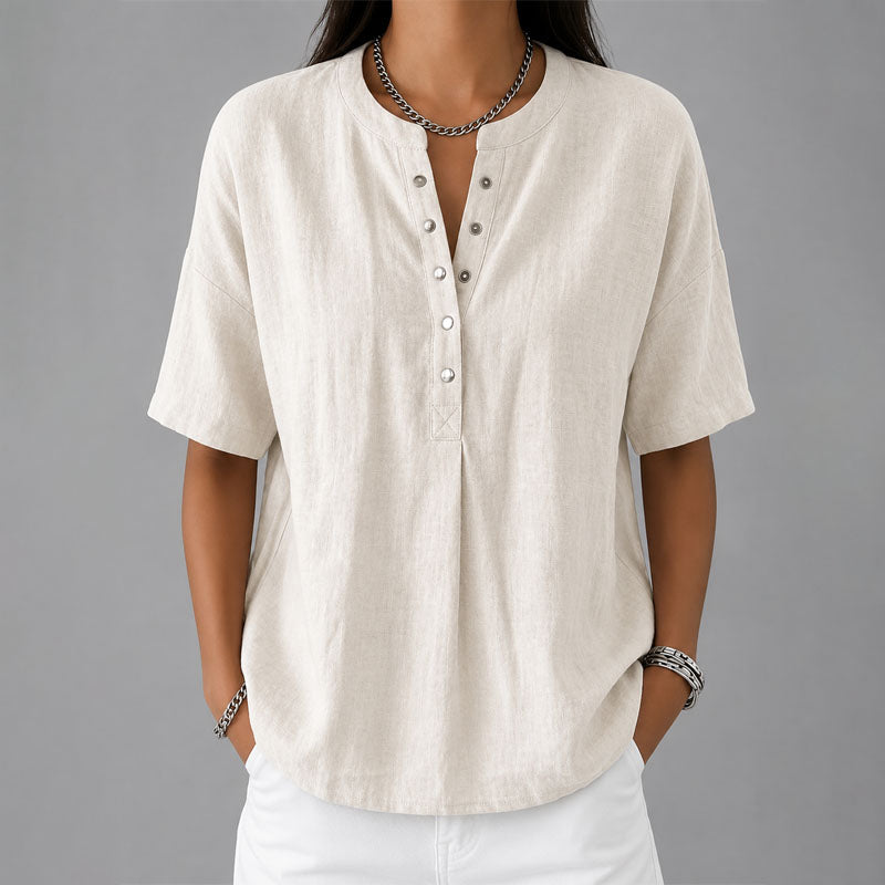Hallie - Women's Casual Snap-Front Shirt