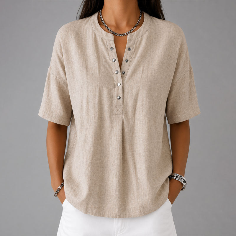 Hallie - Women's Casual Snap-Front Shirt