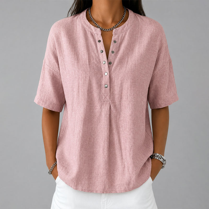 Hallie - Women's Casual Snap-Front Shirt