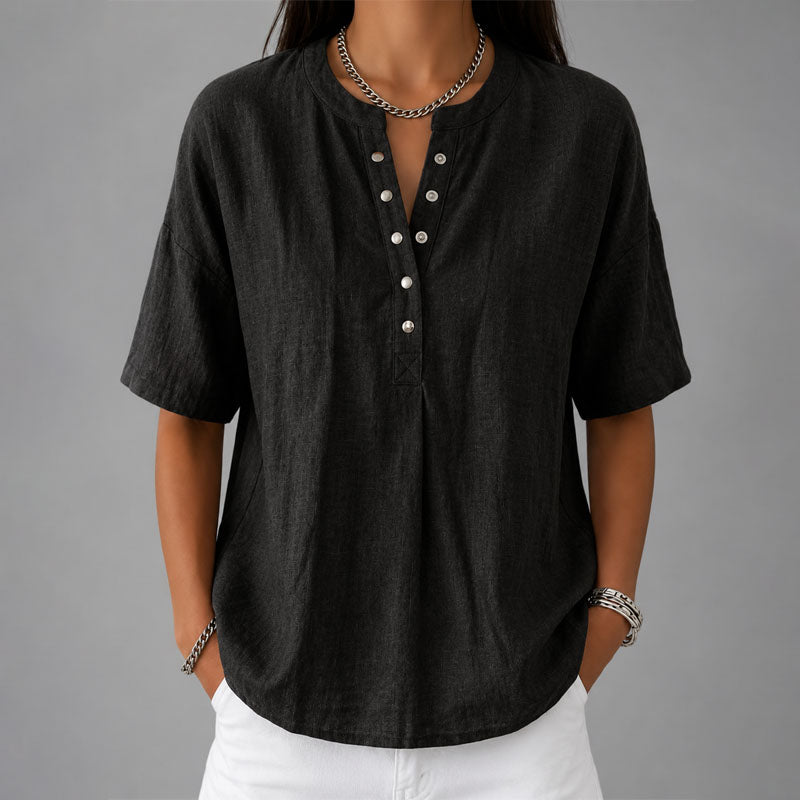 Hallie - Women's Casual Snap-Front Shirt