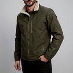 Harold - Men's Full-Zip Jacket with Sherpa Stand Collar