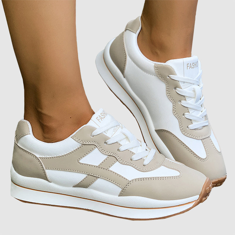 Harper - Women's Retro Panel Lace-Up Sneakers