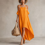 Harper - Women's Linen-Look High Low Dress