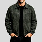 Harris - Men's Vintage Faux Leather Bomber Jacket