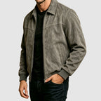 Harris - Men's Vintage Faux Leather Bomber Jacket