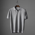 Holden - Men's Textured Buttonless Short-Sleeve Polo