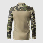 Hunter - Men's Camouflage Print Long Sleeve Polo Shirt