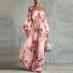 Indie - Women's Off-Shoulder Floral Maxi Dress