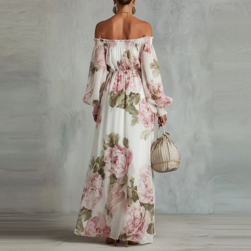 Indie - Women's Off-Shoulder Floral Maxi Dress