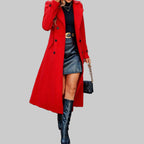 Isabelle - Women's Double-Breasted Wool Blend Coat 9
