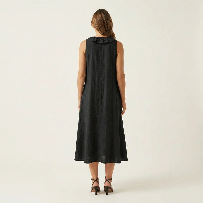 Ivy - Women's Ruffle Front Midi Dress
